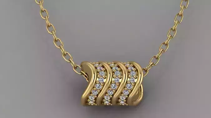 GC GOLD H164-Pandora Diamond Gold necklace