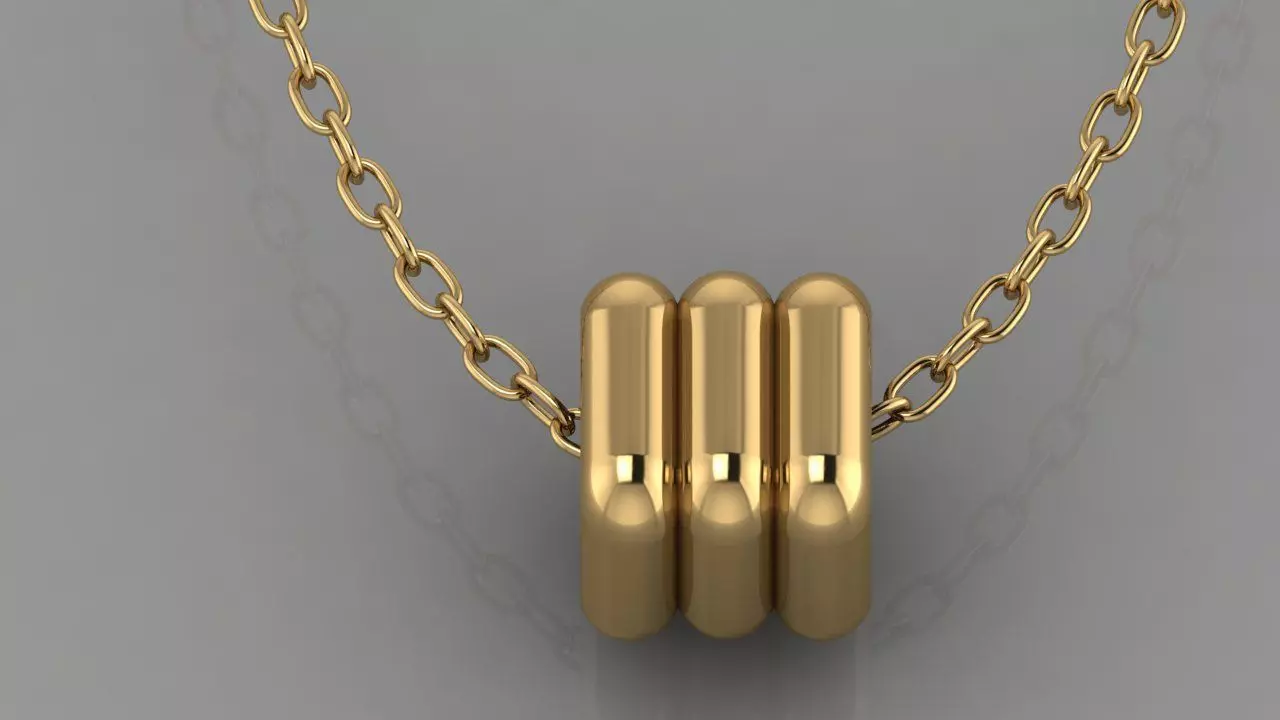 GC GOLD H168-Diamond NECKLACE 3D print model