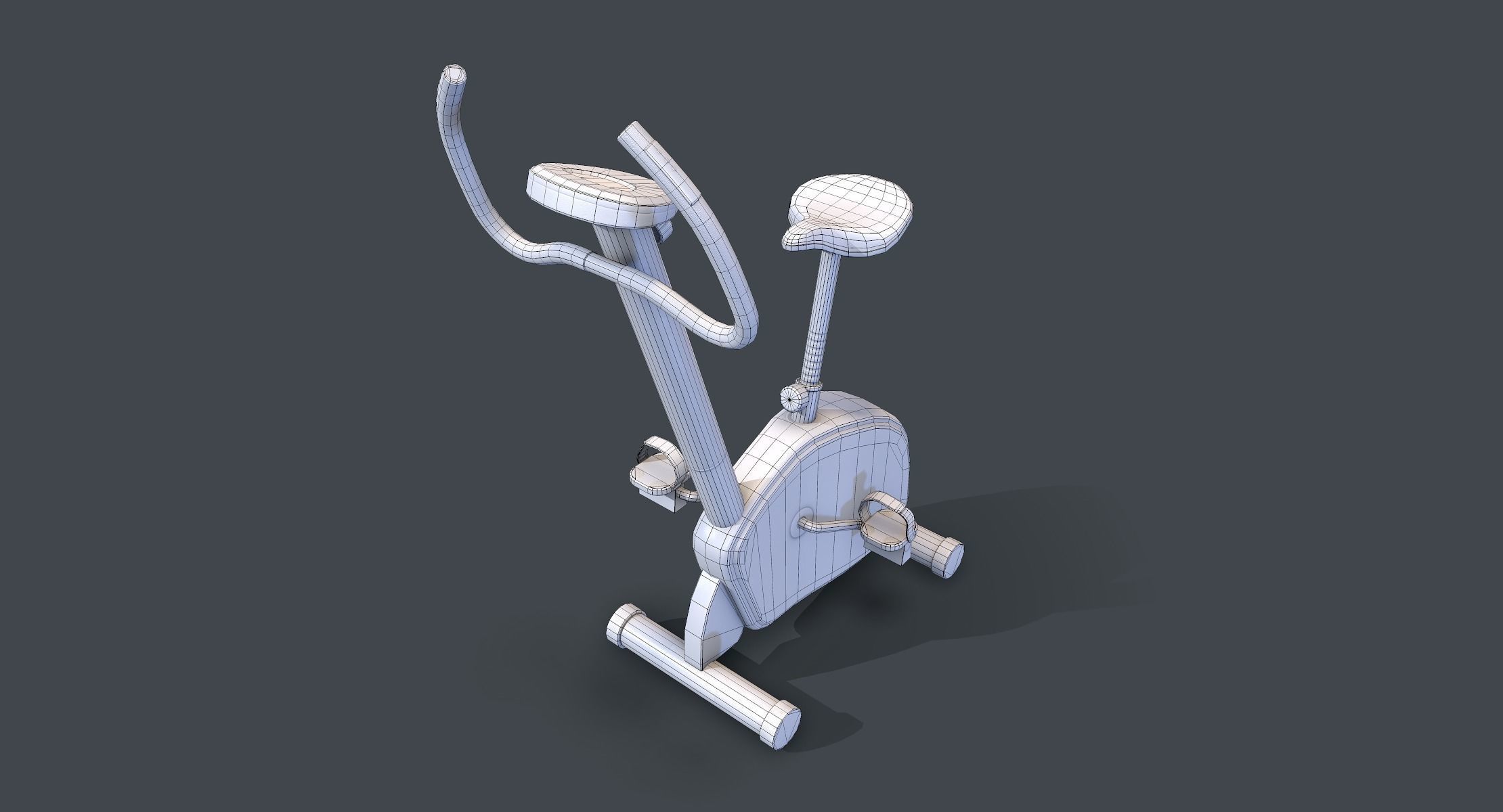 Workout Bike lowpoly Low-poly 3D model_7
