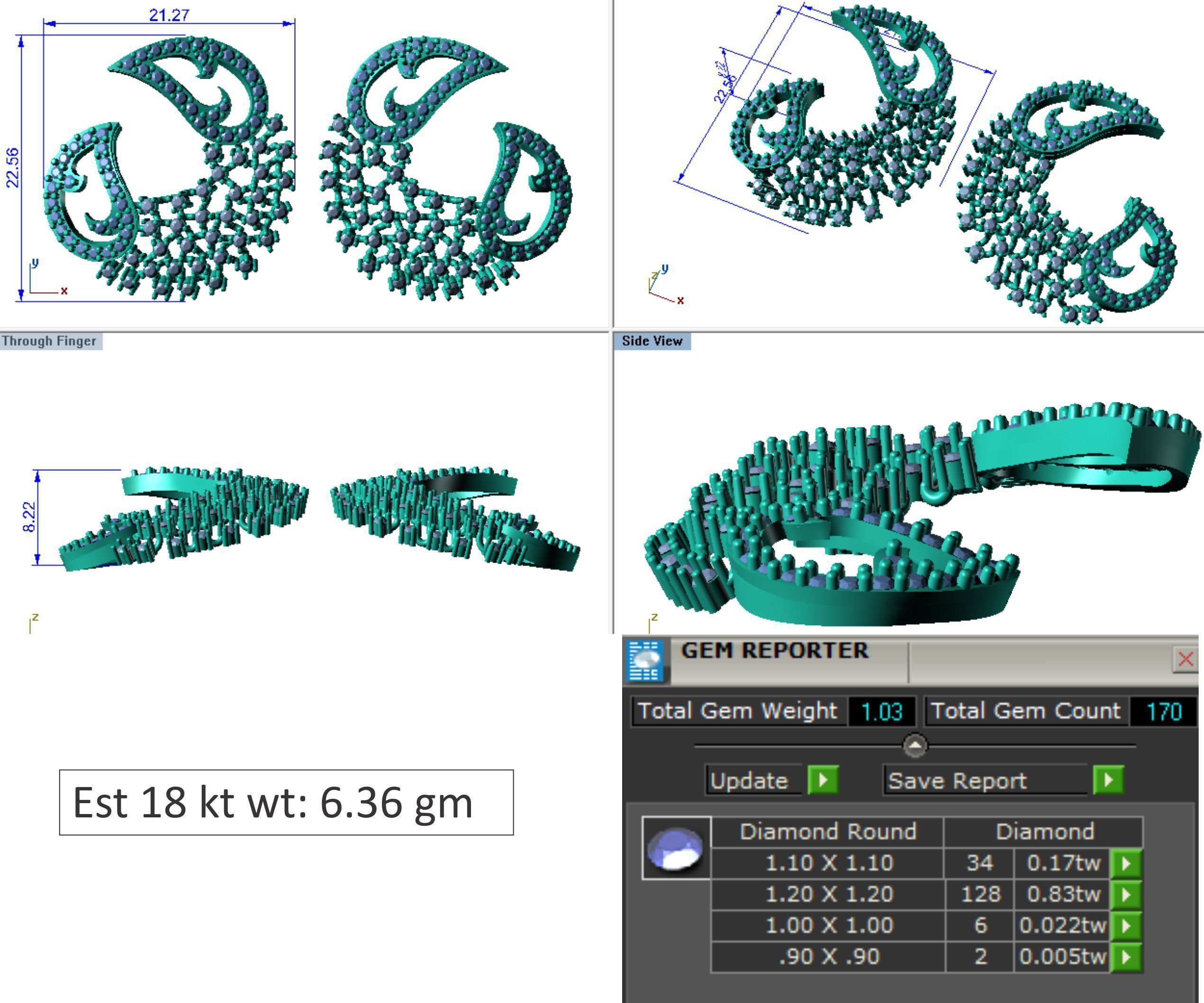 48  Earrings Drops Jumkis 3dm render details 3D print model 3D print model_23