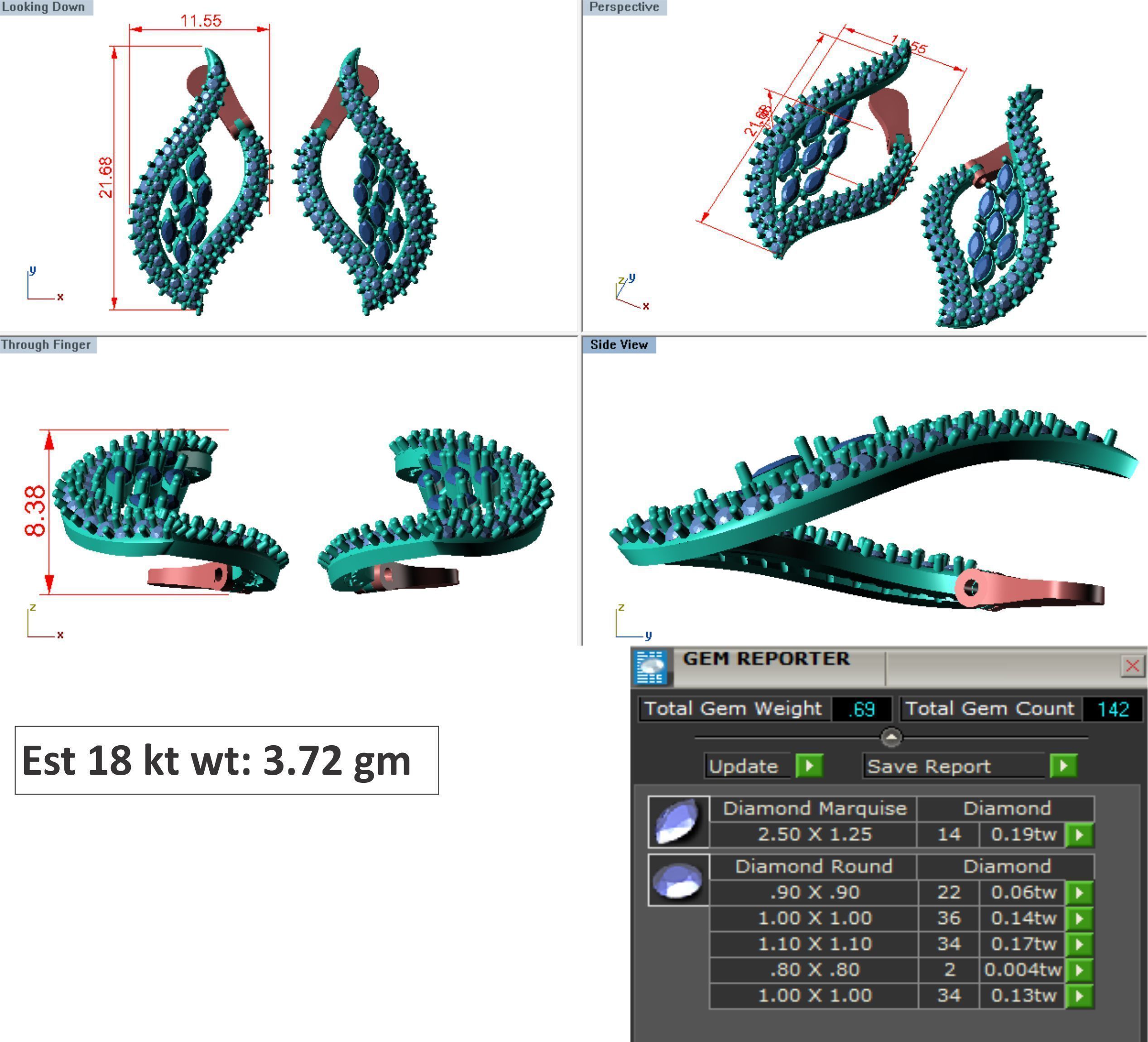 48  Earrings Drops Jumkis 3dm render details 3D print model 3D print model_13