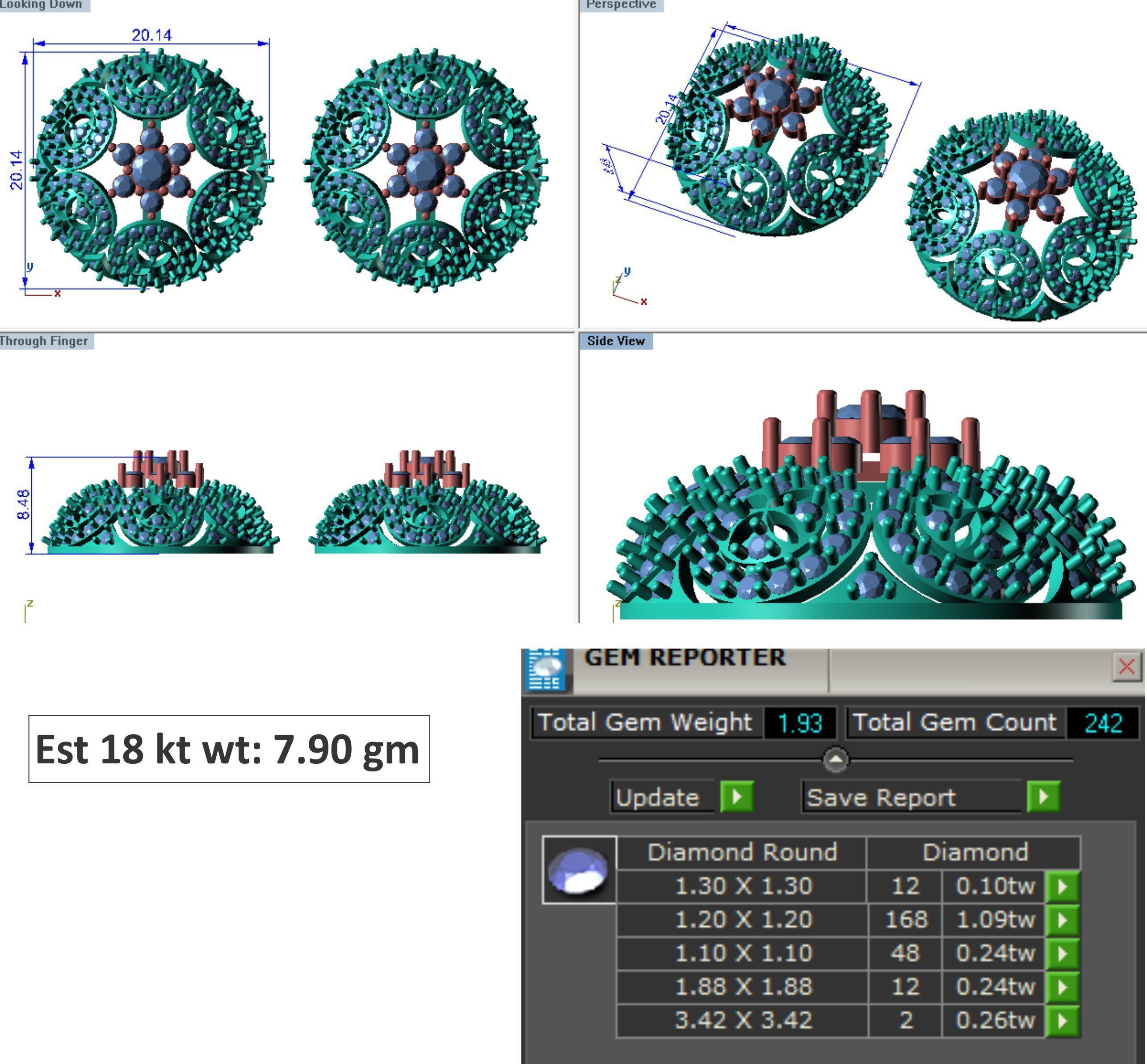 48  Earrings Drops Jumkis 3dm render details 3D print model 3D print model_1