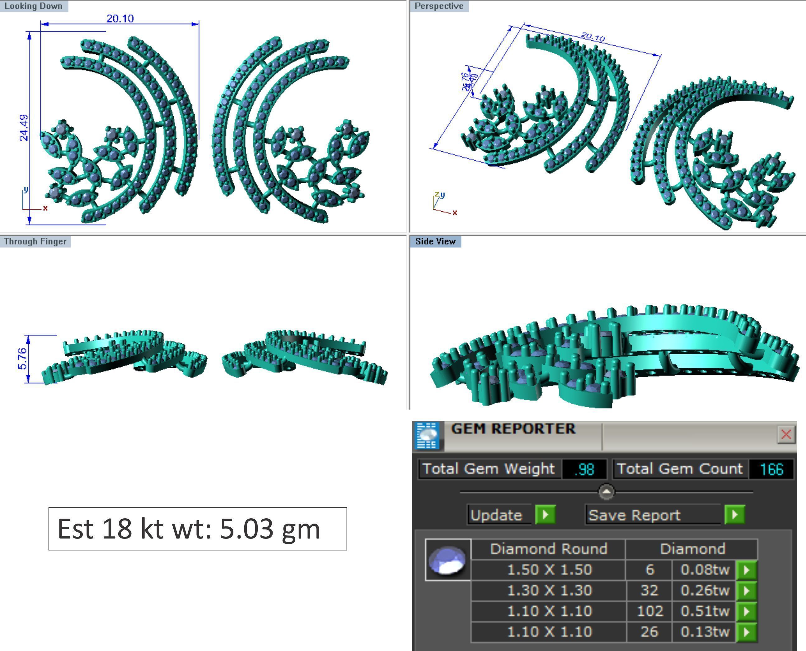 48  Earrings Drops Jumkis 3dm render details 3D print model 3D print model_28