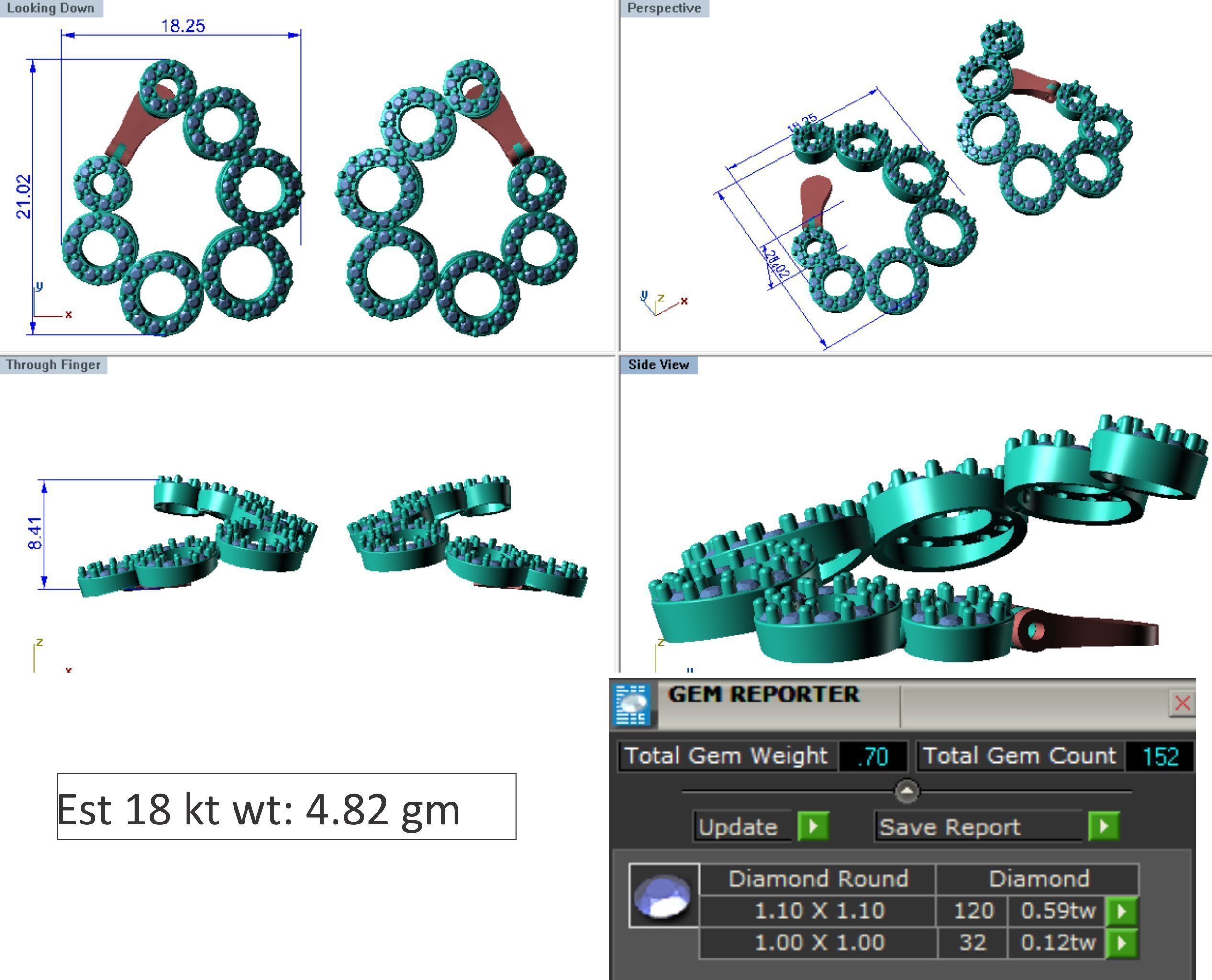48  Earrings Drops Jumkis 3dm render details 3D print model 3D print model_29