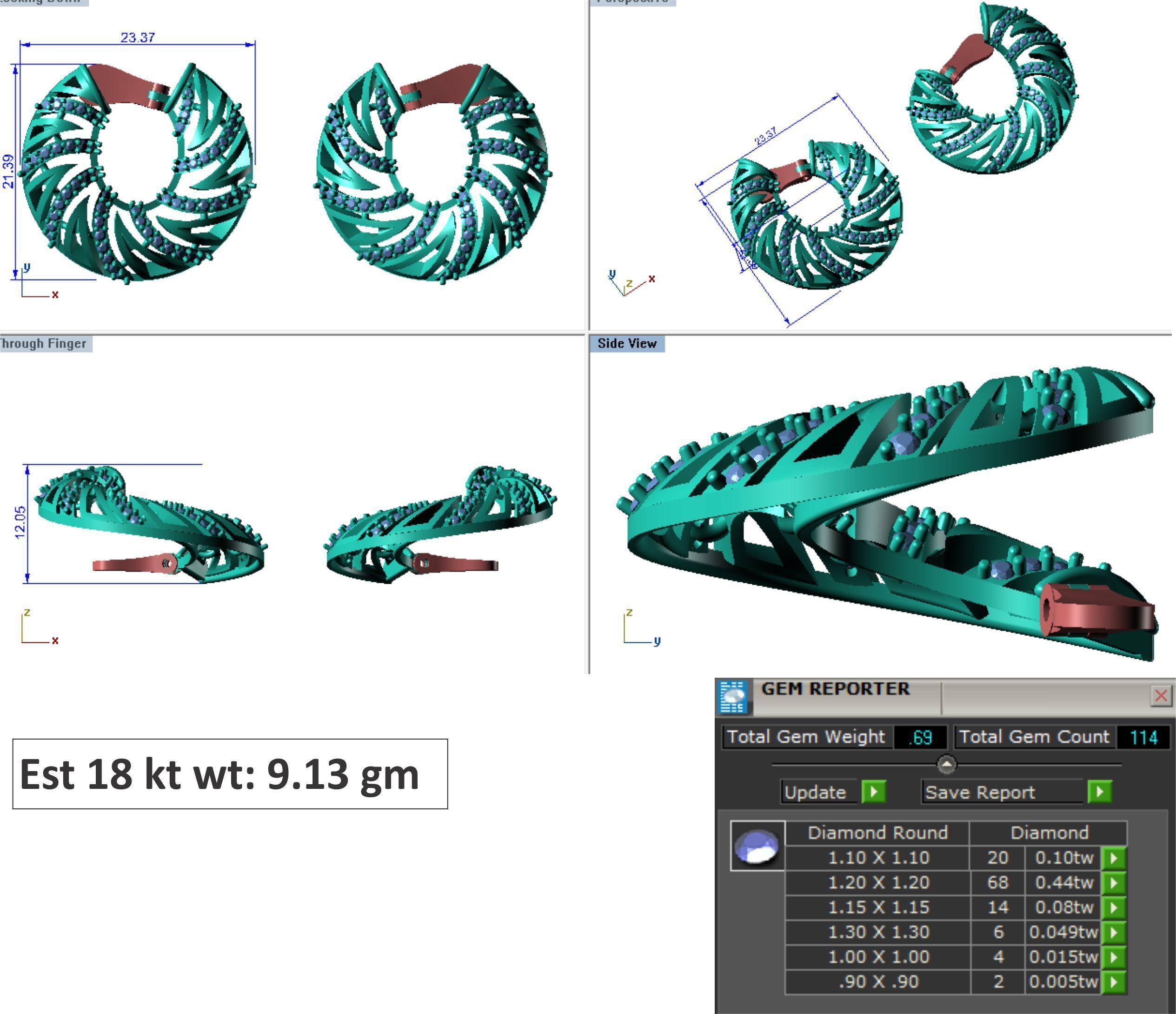 48  Earrings Drops Jumkis 3dm render details 3D print model 3D print model_24