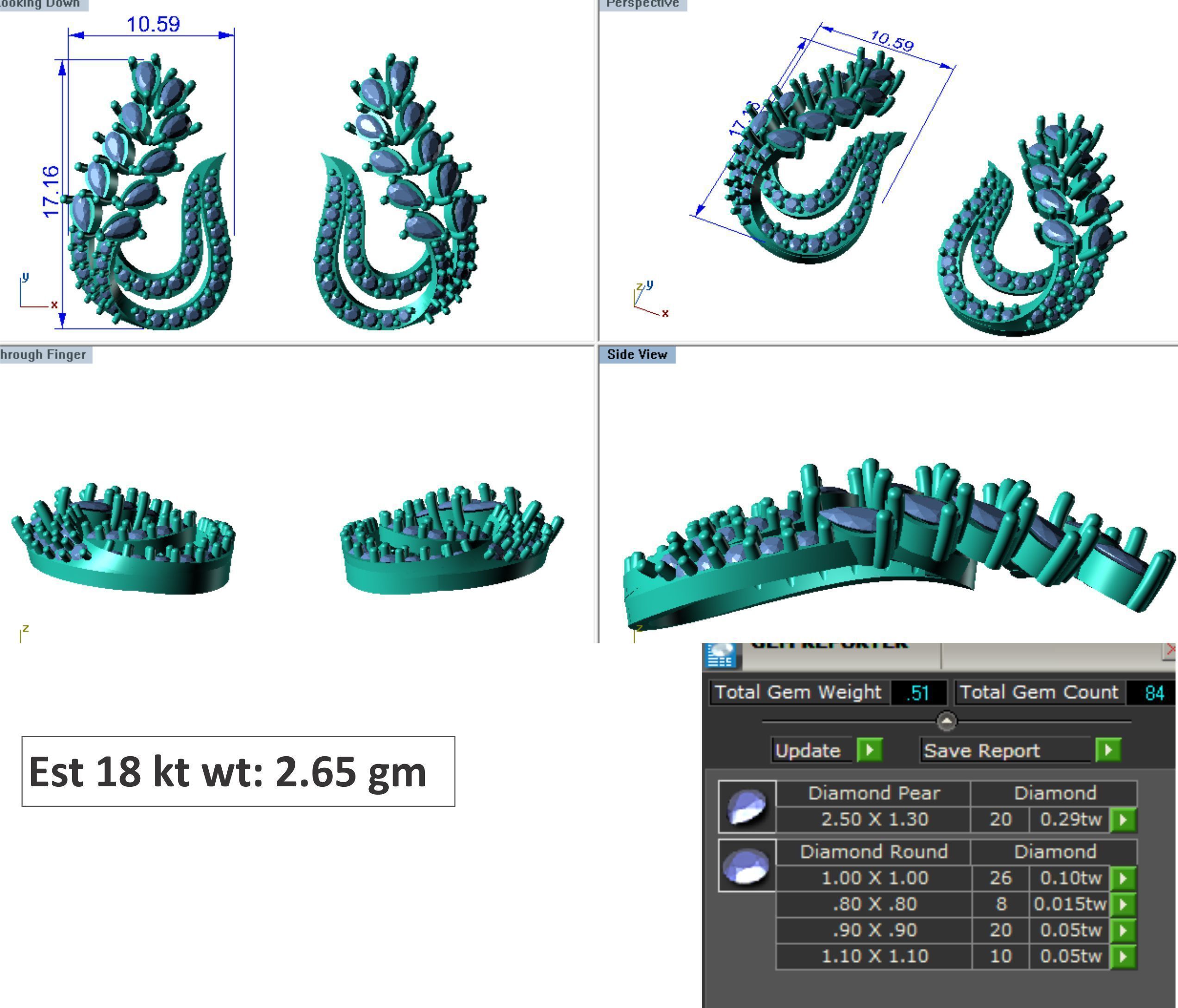 48  Earrings Drops Jumkis 3dm render details 3D print model 3D print model_14
