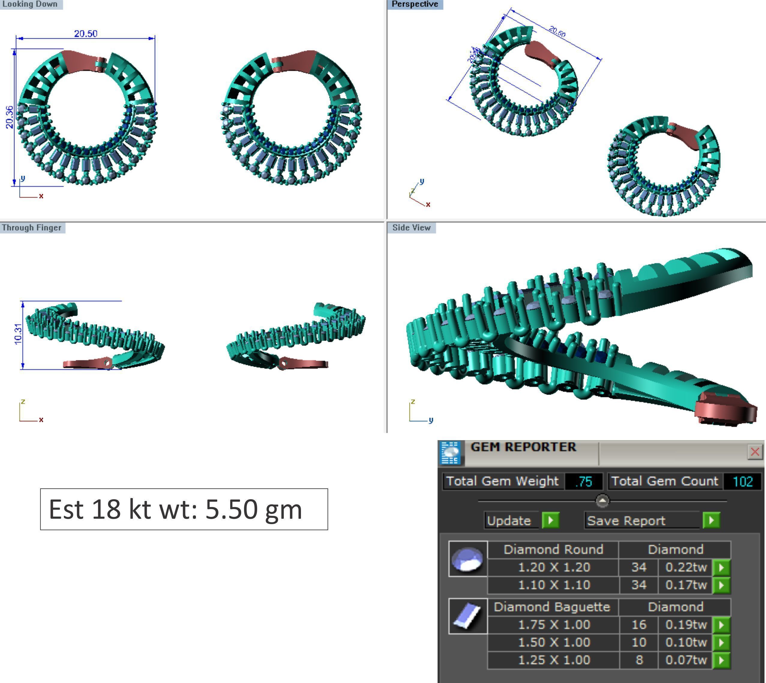 48  Earrings Drops Jumkis 3dm render details 3D print model 3D print model_25