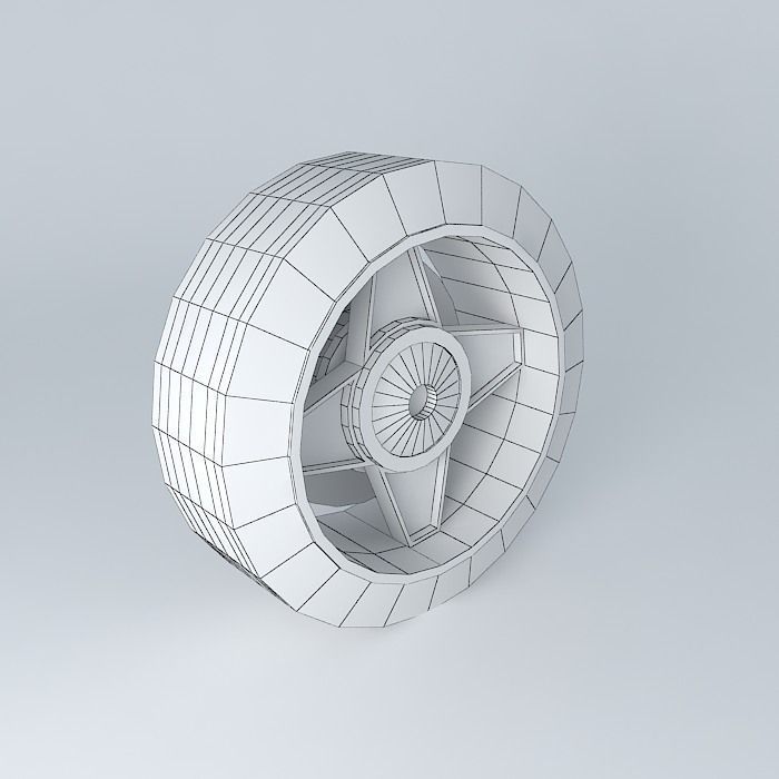 Tire with rim 3D model_3