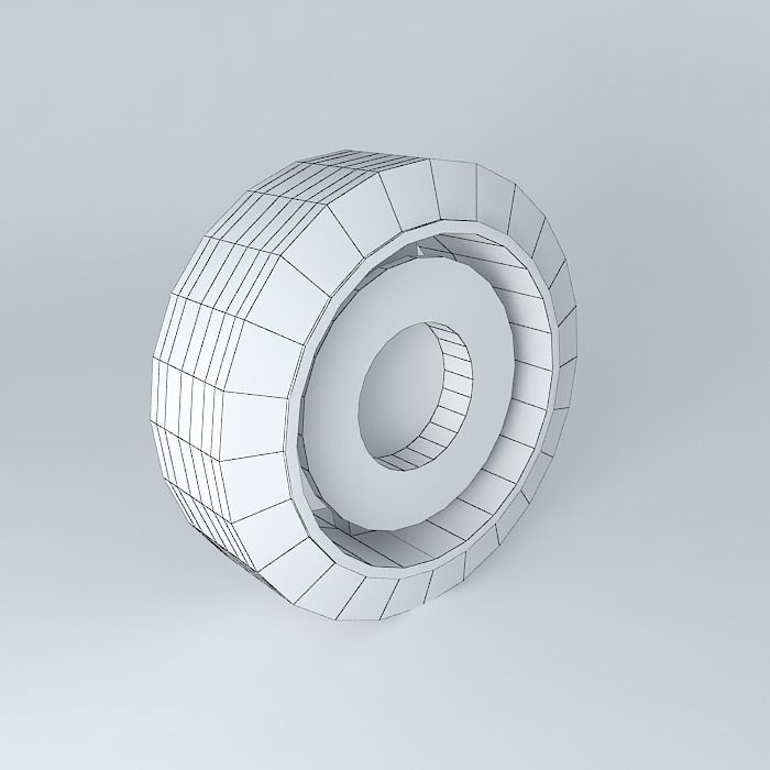 Tire with rim 3D model_4