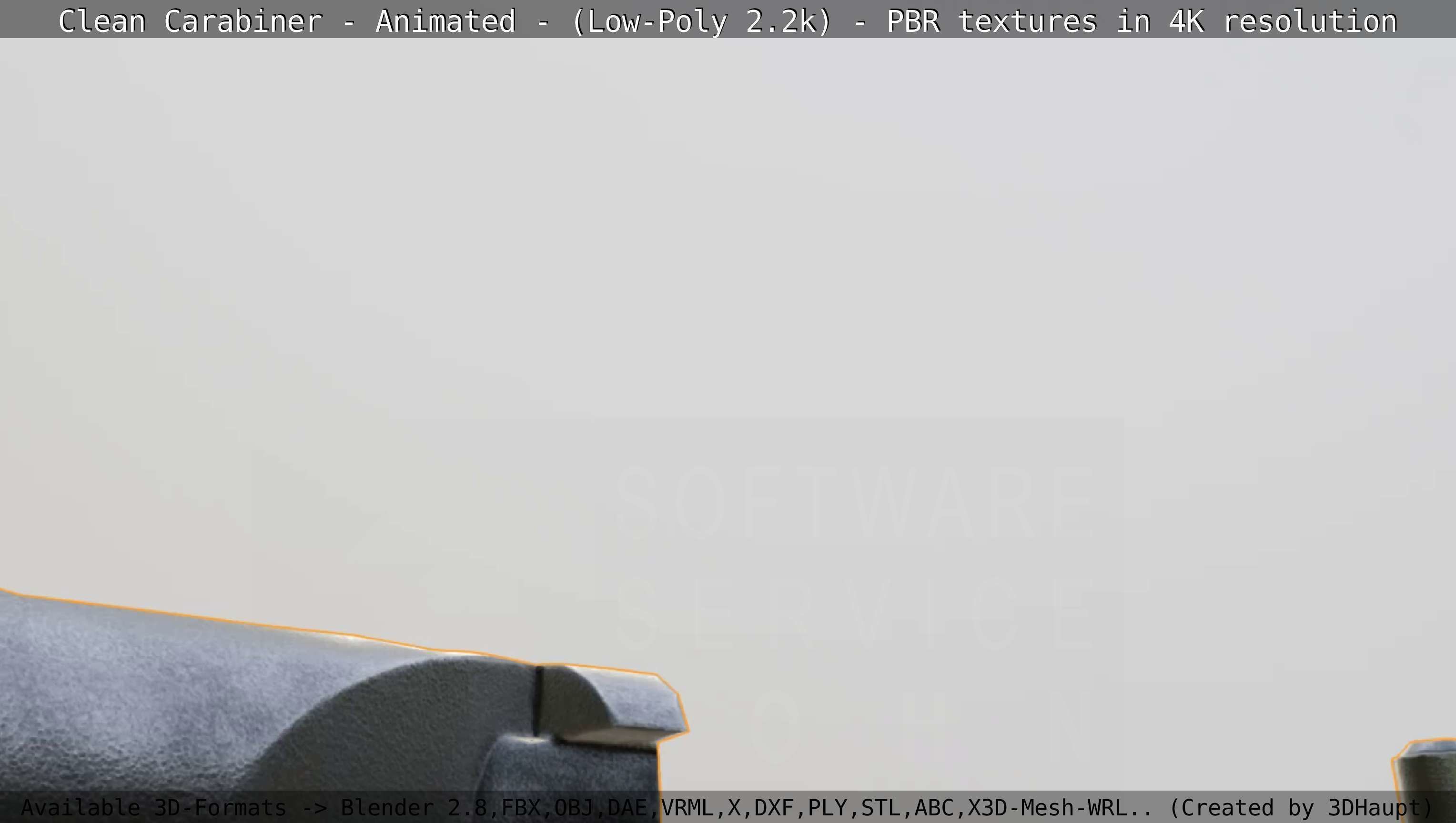 Carabiner - Karabinerhaken - Low-Poly - Animated Low-poly 3D model_60