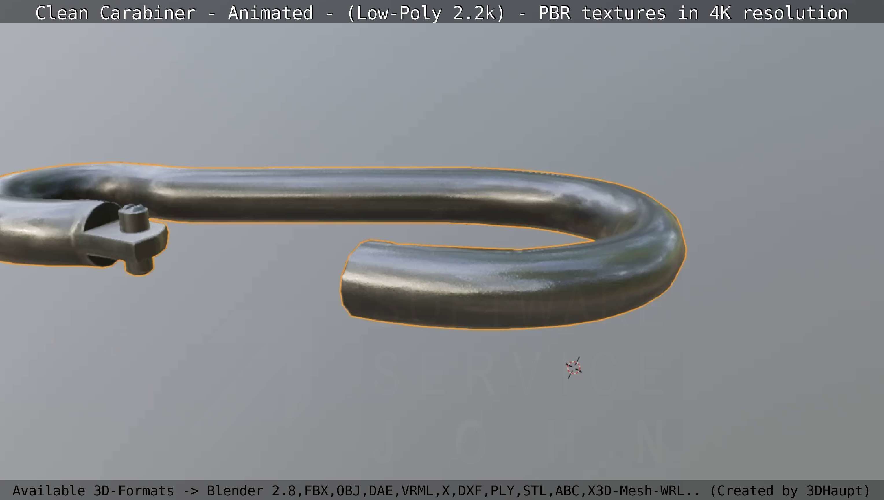 Carabiner - Karabinerhaken - Low-Poly - Animated Low-poly 3D model_61