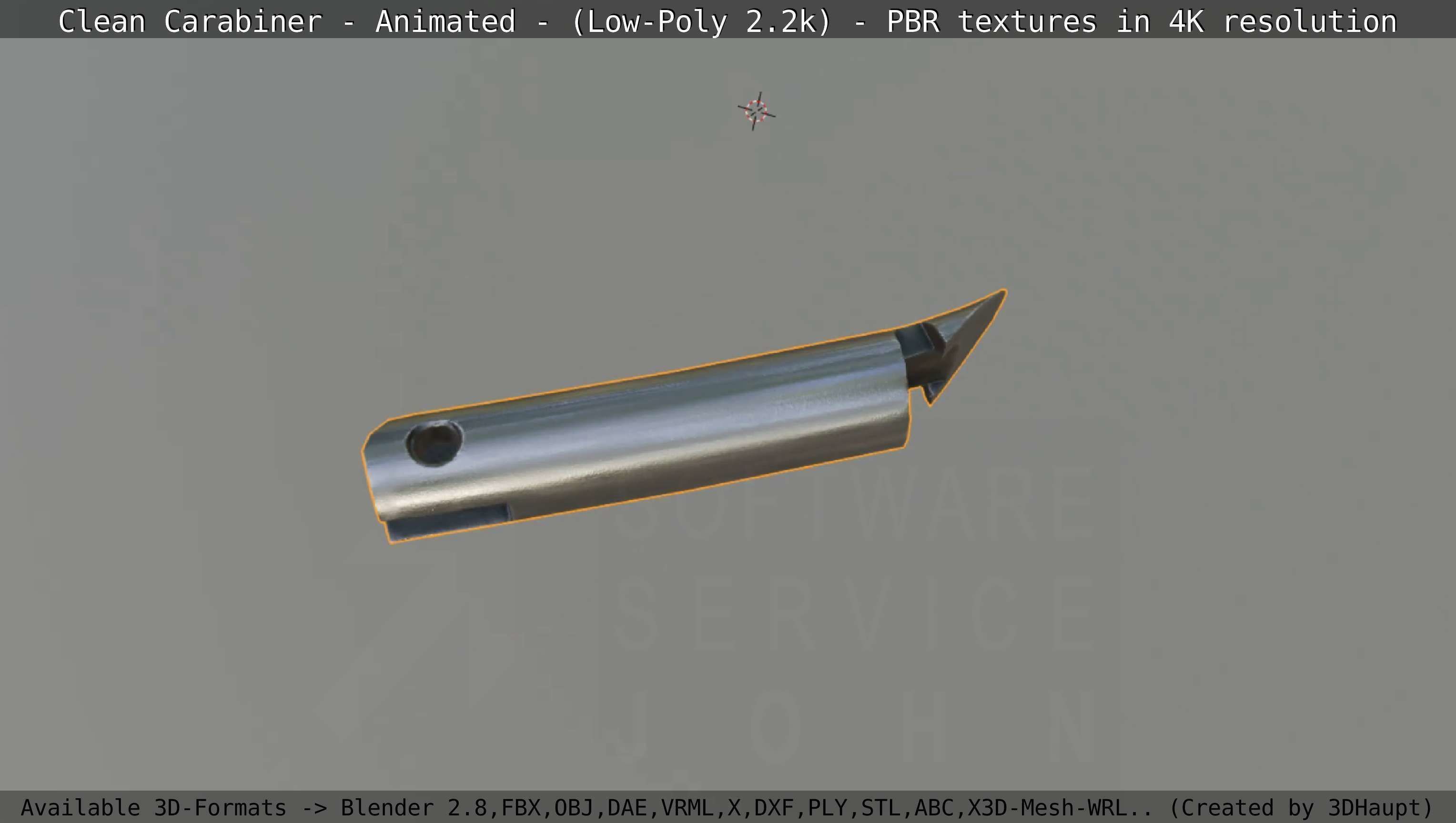 Carabiner - Karabinerhaken - Low-Poly - Animated Low-poly 3D model_53