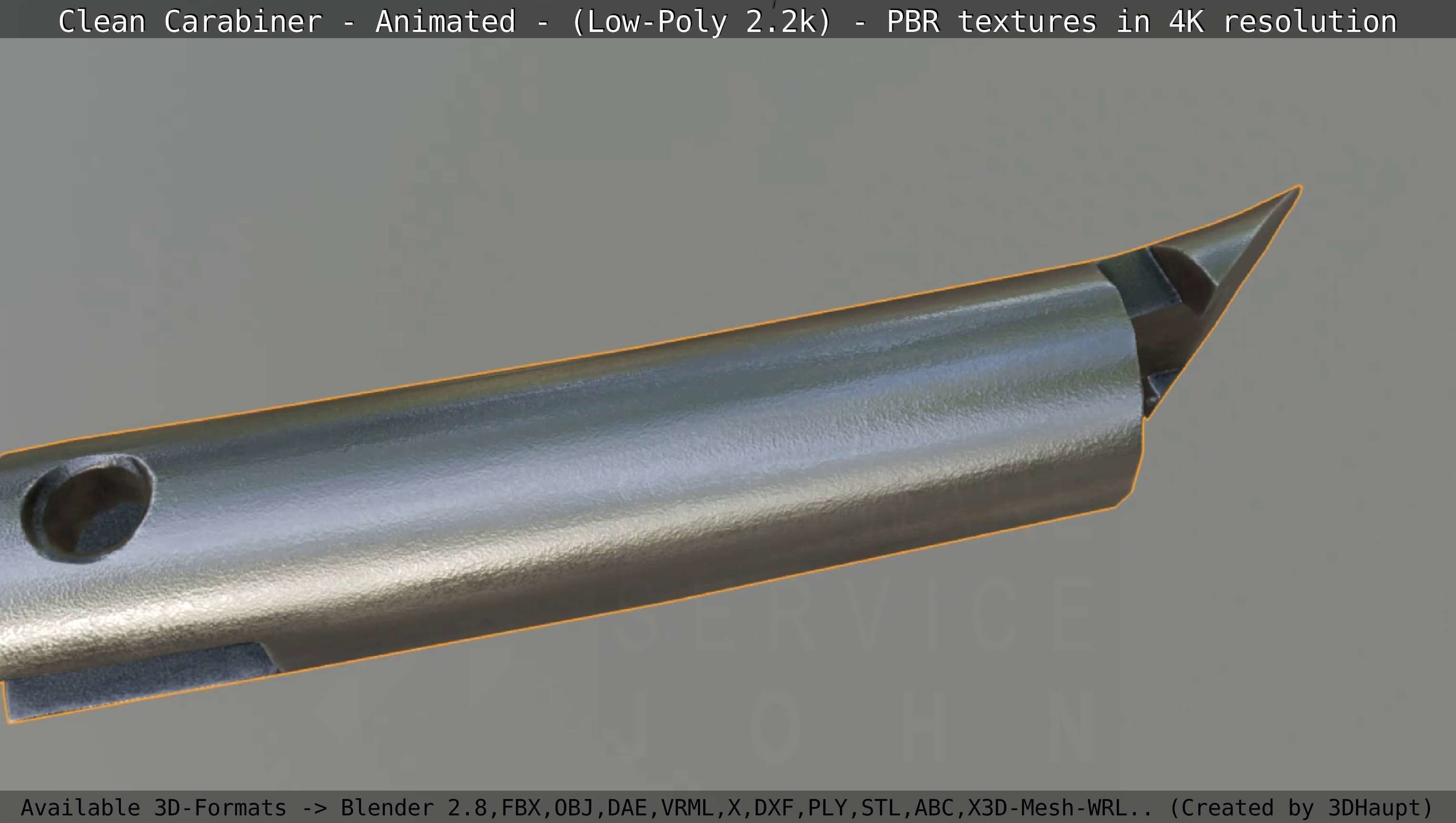 Carabiner - Karabinerhaken - Low-Poly - Animated Low-poly 3D model_50