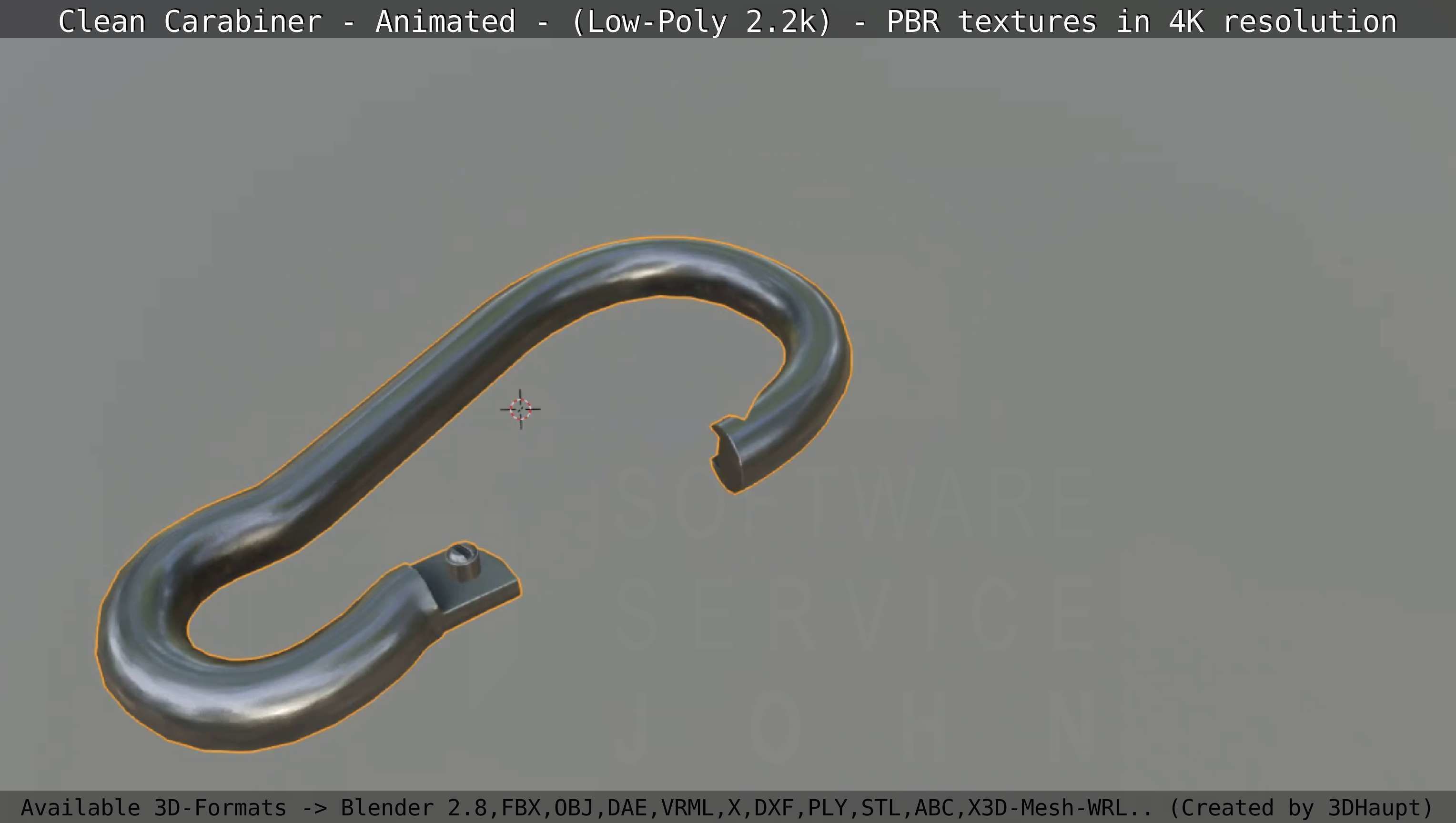Carabiner - Karabinerhaken - Low-Poly - Animated Low-poly 3D model_66