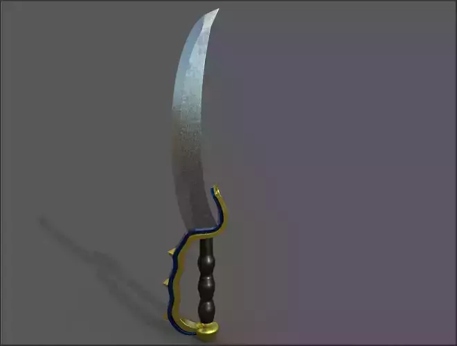 Dagger sword with gold accents