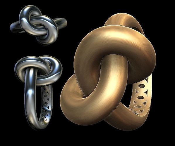 Knot ring 3D print model