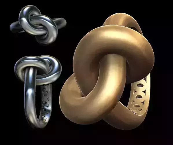 Knot ring 3D print model