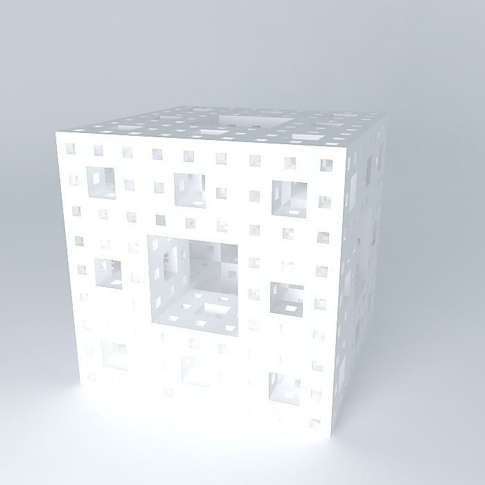 Menger sponge Free 3D model_1