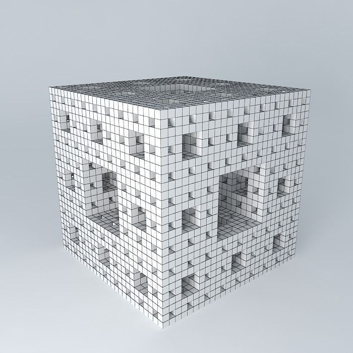 Menger sponge Free 3D model_4