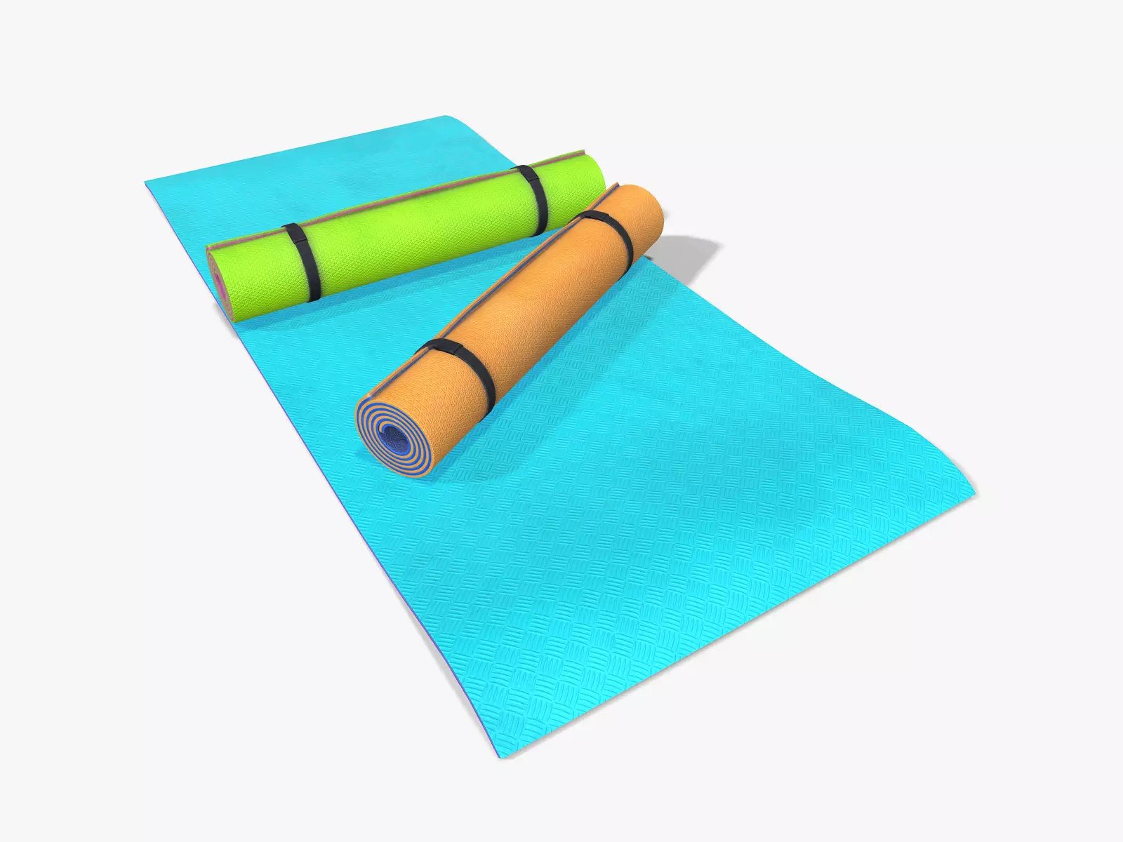 Yoga Mats lowpoly Low-poly 3D model