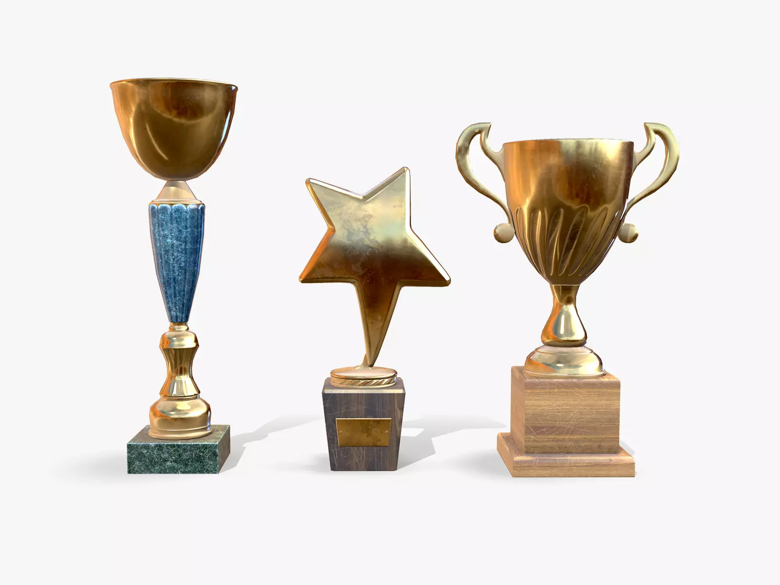Trophy Cups lowpoly Low-poly 3D model_0