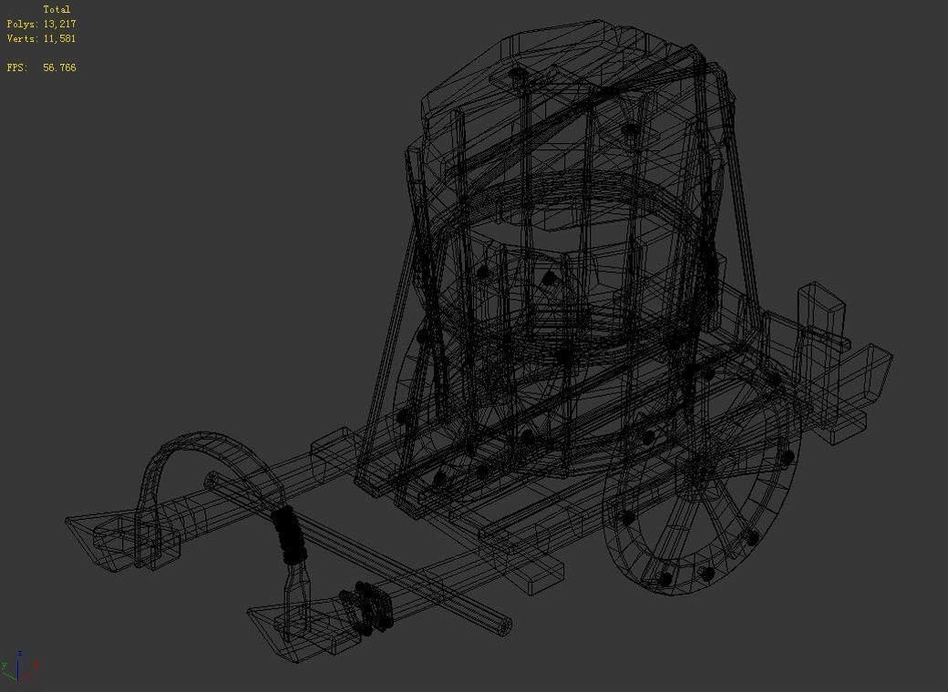 Game City - Cart 21 3D model_3