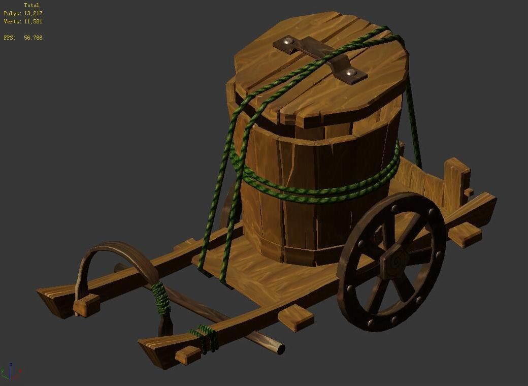 Game City - Cart 21 3D model_4