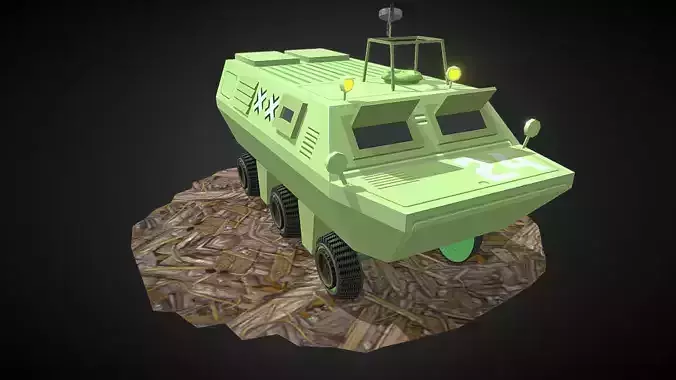 Armoured Vehicle Low-poly 3D model