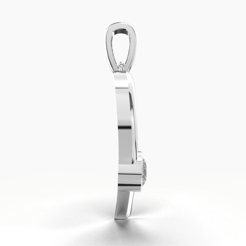 Diamond Heart Pendant 3D print model_7