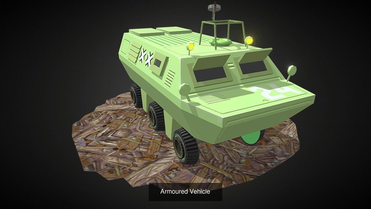 Lowpoly Military Vehicles 3D Model Collection_6