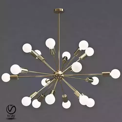 Sputnik Gold Chandelier 18