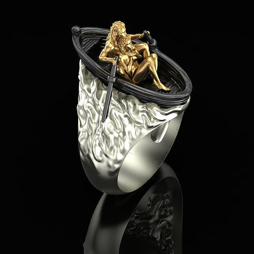 Ring In The Boat 3D print model
