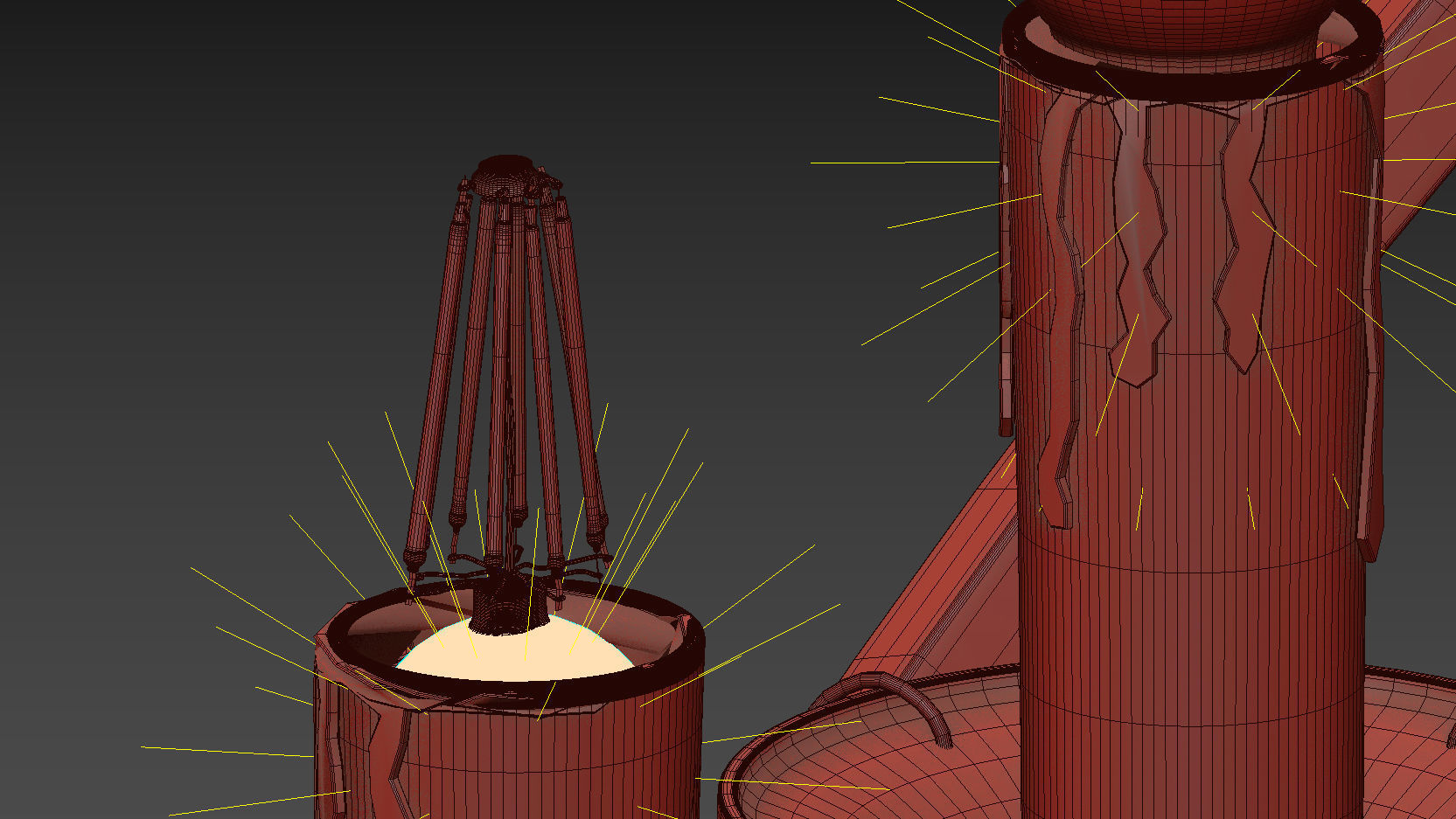 Ballard Design Nicolette Crystal Orb Chandelier 3D model_2