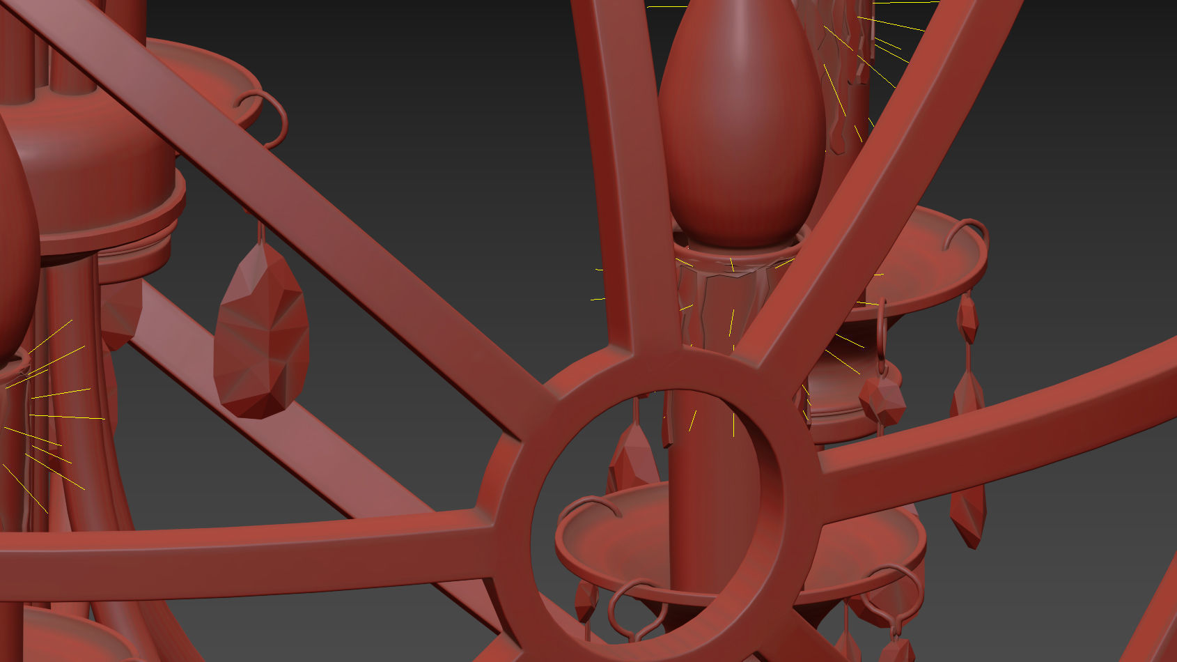 Ballard Design Nicolette Crystal Orb Chandelier 3D model_6