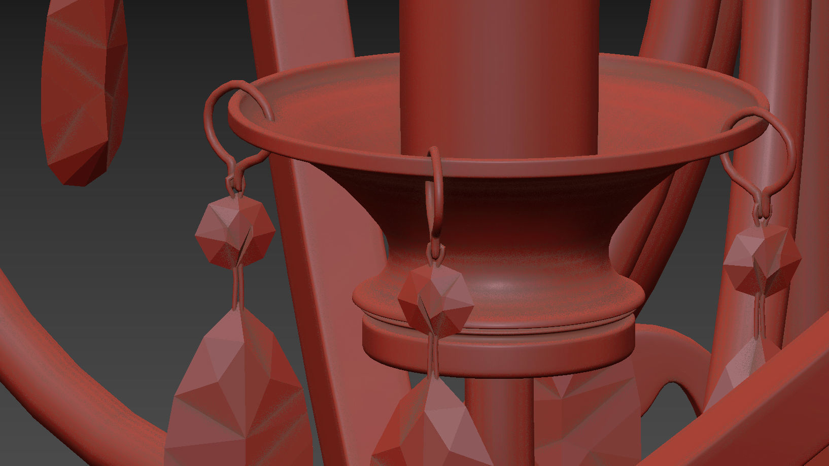 Ballard Design Nicolette Crystal Orb Chandelier 3D model_5