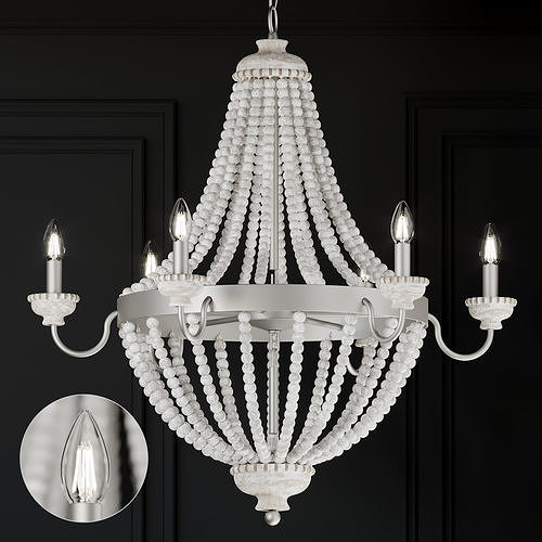 Ballard Designs Angela 6-Light Chandelier 3D model