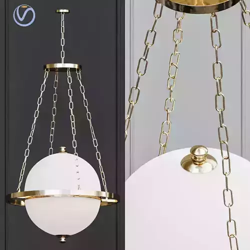 Saturn globe hanging from chain