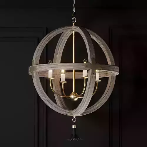 Ballards Designs Clarissa 4-Light Orb Chandelier 3D model