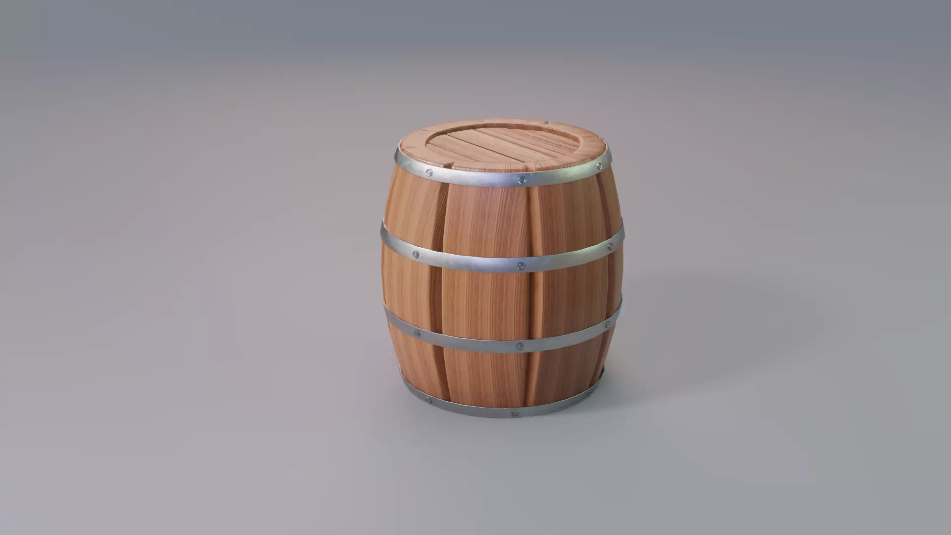 Barrel Game Asset Free low-poly 3D model