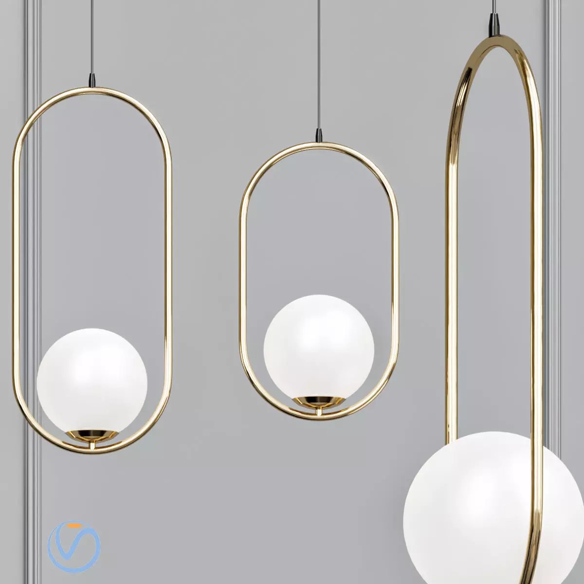 BLUX C Ball S1 Pendant Light 3D model_0