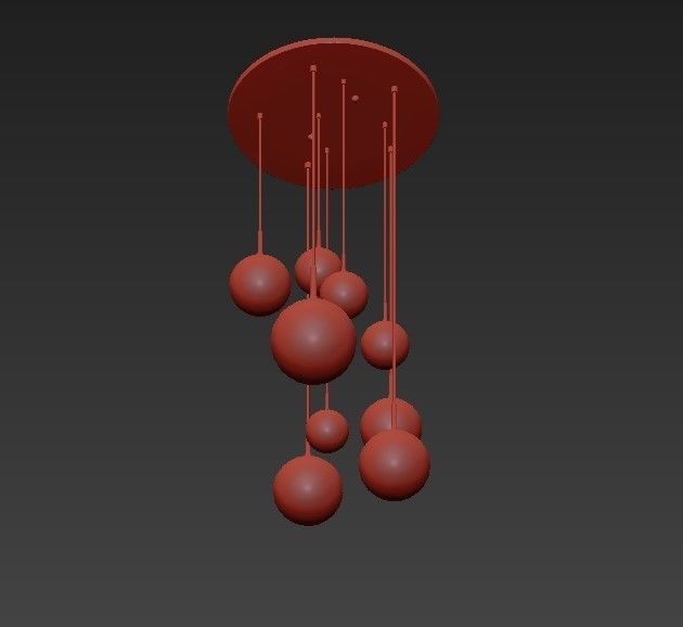 Whitley Chandelier Round 9 3D model_1