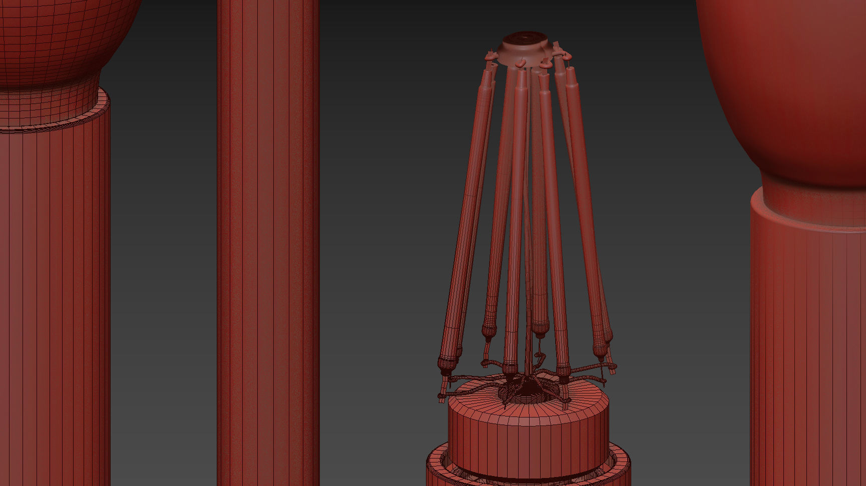 Ballard Designs Phoebe Acrylic Chandelier 3D model_1