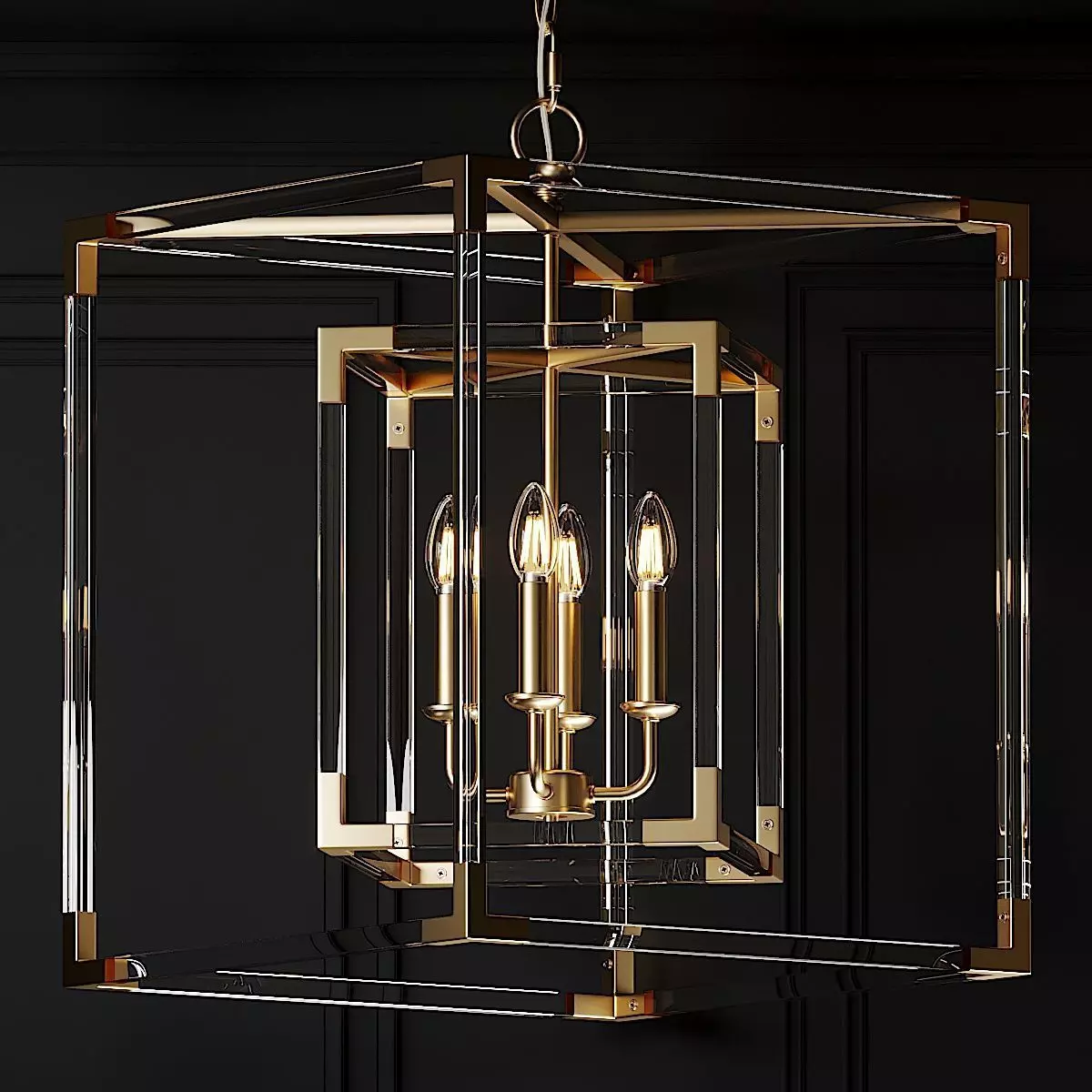 Ballard Designs Phoebe Acrylic Chandelier 3D model_0