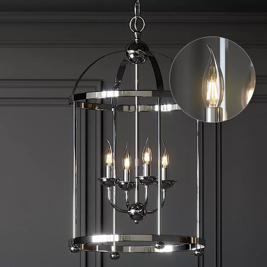 Ballard Designs Breakers 4-Light Lantern 3D model_0