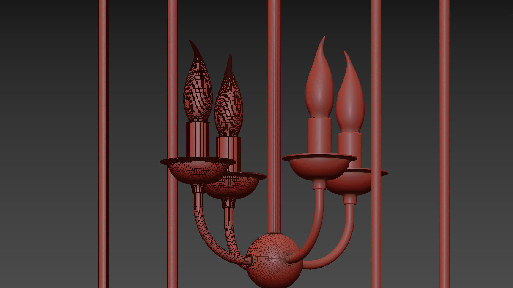 Ballard Designs Breakers 4-Light Lantern 3D model_5