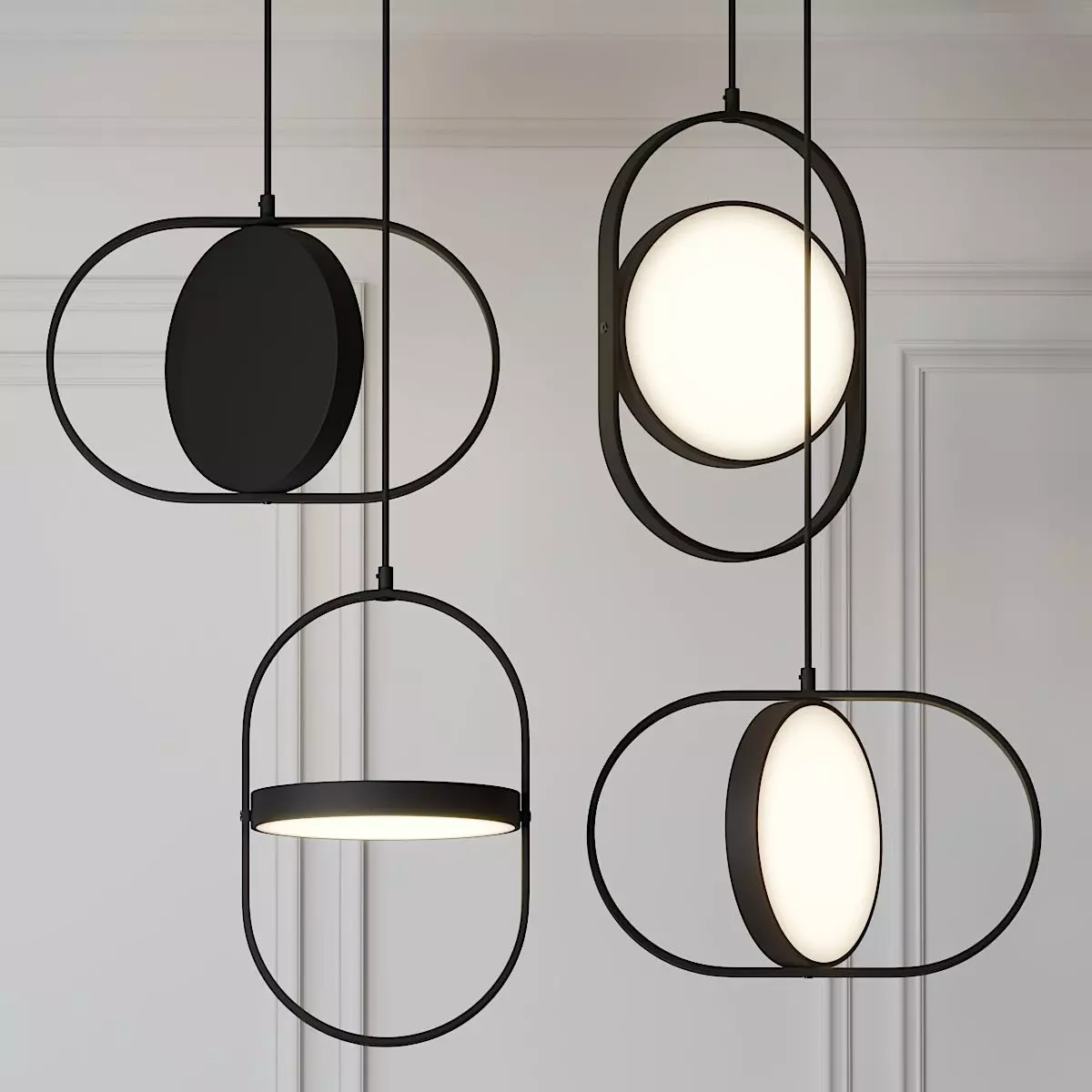 Moon-Inspired Pendant Light by Elina Ulvio 3D model_0