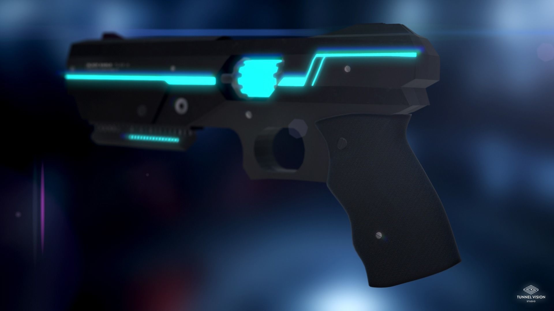 Sci-Fi Gun Black Eagle Low-poly 3D model_2