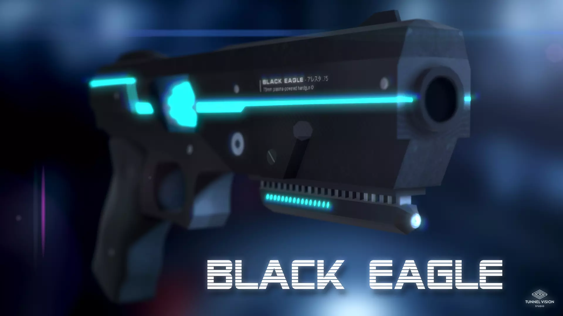 Sci-Fi Gun Black Eagle Low-poly 3D model_0