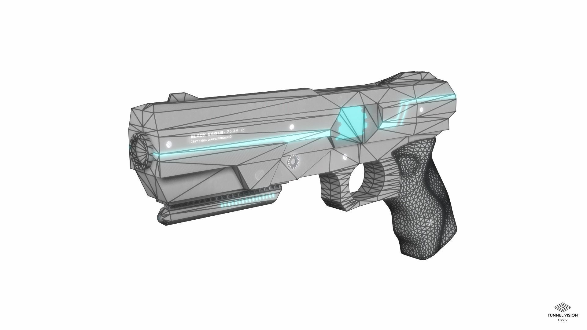 Sci-Fi Gun Black Eagle Low-poly 3D model_5