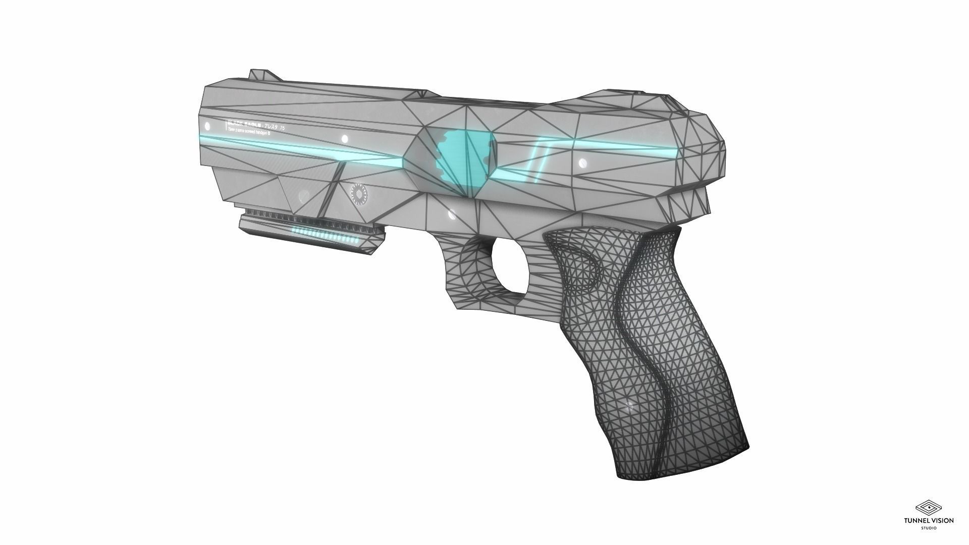 Sci-Fi Gun Black Eagle Low-poly 3D model_6